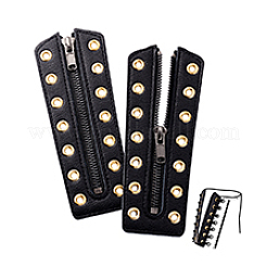 Schnürstiefel aus Rindsleder Reißverschlusseinsätze&nbsp;DIY-WH0499-06A-05