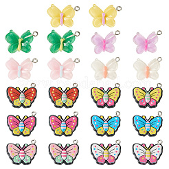 44 pièces 11 styles pendentifs en résine opaque et transparente&nbsp;RESI-TA0001-82