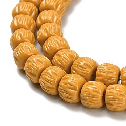 Perles sculptées en corail synthétique teinté&nbsp;BSHE-H114-01D