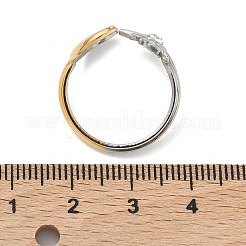 Offene Manschettenringe aus 304 Edelstahl mit Mikropflaster und Zirkonia&nbsp;RJEW-P180-05A