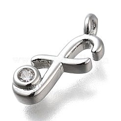 Colgante micropavé cubic zirconia de latón&nbsp;KK-B132-12P-F