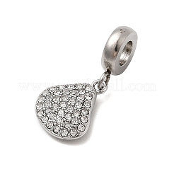 304 Edelstahl Kristall Strass Meerestier europäischen baumeln Charms&nbsp;STAS-D153-02B-P
