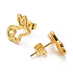 PVD-Vakuumbeschichtung 304 Edelstahl Ohrstecker für Damen&nbsp;STAS-D087-13G