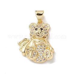 Pendentifs avec zircon cubiques à micro-pavés en laiton&nbsp;KK-M240-16F