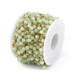 Cadena de cuentas redondas de jade natural teñido&nbsp;CHS-C006-01E