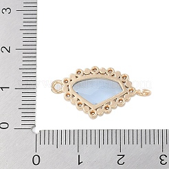 Ciondoli per connettori in ottone placcato oro con pavé di zirconi trasparenti&nbsp;KK-L218-002G-02