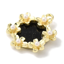 Anhänger aus plattierter Legierung mit Blumenständer&nbsp;FIND-I039-023B-G