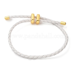 Bracciali cordone intrecciato in pelle&nbsp;BJEW-G675-06G-06