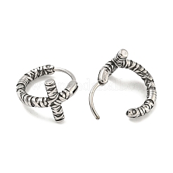 Boucles d'oreilles créoles en acier inoxydable chirurgical 316&nbsp;EJEW-D096-14I-AS