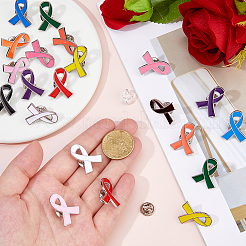 20 spilla smaltata con nastro rosa per la consapevolezza del cancro al seno&nbsp;JEWB-FH0002-53A