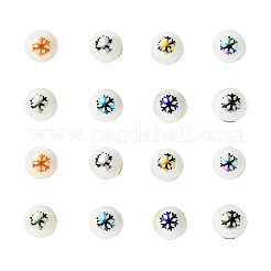 80pcs 8 Farben Weihnachten undurchsichtige Glasperlen&nbsp;EGLA-YW0001-02