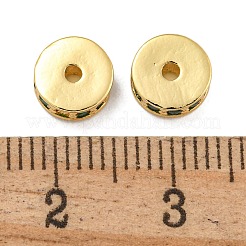 Perles de placage en laiton avec zircone cubique de micro pave&nbsp;KK-U030-27G-10