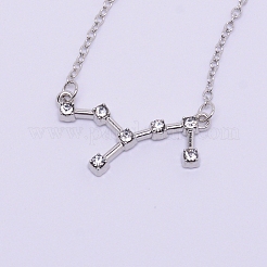Colliers pendentifs en alliage de strass&nbsp;NJEW-WH0007-02H