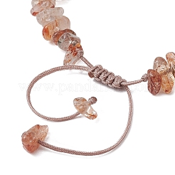 Braccialetti di perline intrecciate con perline di quarzo rutilato naturale color oro nero regolabili da 2 pezzo&nbsp;BJEW-JB11914