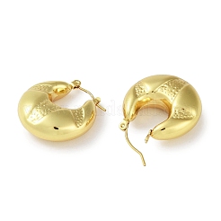 Boucles d'oreilles créoles en acier inoxydable 304 avec placage ionique (IP) pour femmes&nbsp;STAS-I304-07G