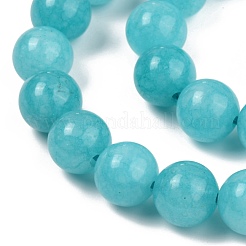 Natürliche weiße Jade perlen Stränge&nbsp;G-B007-B03