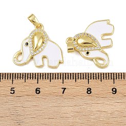 Ottone micro spianare pendenti zirconi&nbsp;KK-F908-08G-03