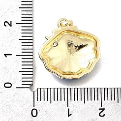 Colgante micropavé cubic zirconia de latón&nbsp;KK-P336-23G-01