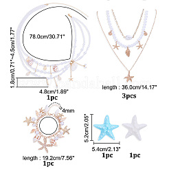 5-teiliges Set bestehend aus Kettengürtel&nbsp;SJEW-ME00003