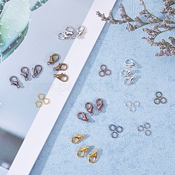 Legierung Karabiner Spangen und Eisen Ringe springen&nbsp;FIND-X0007