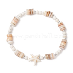 2 bracciale elastico con perline sintetiche turchesi&nbsp;BJEW-JB11911