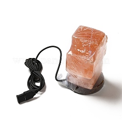 USB-Lampe aus natürlichem Himalaya-Steinsalz&nbsp;DJEW-P002-02D