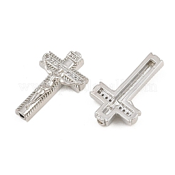 Pendentifs en laiton de Pâques sertis de micro-pavés de zircone cubique transparente&nbsp;CU-CBADC6C-10P-02