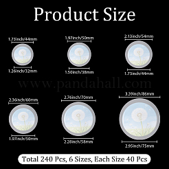 240 pieza de película de plástico transparente de 6 estilos para insignia&nbsp;DIY-CP0013-94