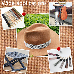 Cinta de poliéster y algodón de estilo étnico de 5 yarda&nbsp;DIY-CY0001-76A