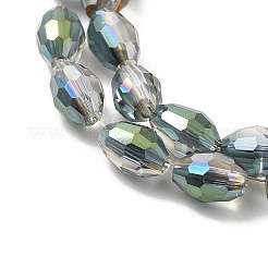 Chapelets de perles en verre électroplaqué&nbsp;EGLA-J013-4x6mm-H02