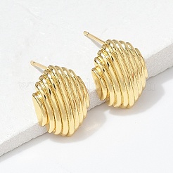 Boucles d'oreilles ovales en laiton&nbsp;EJEW-H154-09A-G