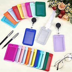 96 soporte rectangular para tarjetas de identificación de PVC de 12 colores&nbsp;DIY-WA0001-29
