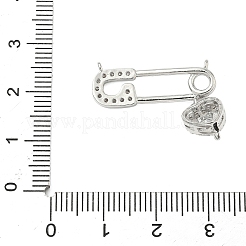 Messing micro pave klare zirkonia anhänger&nbsp;KK-B139-07P-02