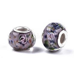 Handgefertigte Goldsand lampwork europäischen Perlen&nbsp;LAMP-S193-012D