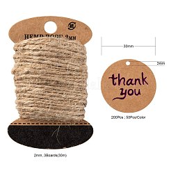 200 pz 4 colori tondo piatto con parole grazie etichette regalo di carta&nbsp;CDIS-LS0001-04