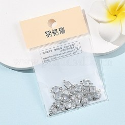 Breloques carrées en laiton pavé de zircone cubique shegrace&nbsp;XGRQ2O292-440A-P