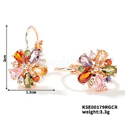 Boucles d'oreilles en laiton et zircone cubique&nbsp;WI7590-2