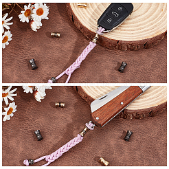 6 stücke 3 farben outdoor edc werkzeug messing fallschirm seil europäischen perlen&nbsp;KK-NB0003-72A