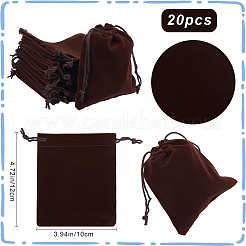 20 x Schmuck-Geschenkbeutel aus Samt mit Kordelzug&nbsp;ABAG-BBC0001-14C