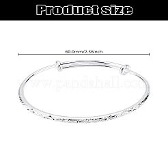 1 verstellbarer Armreif aus Messing für Damen&nbsp;BJEW-LP0002-52