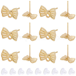 60 pièce de boucles d'oreilles à tige en alliage avec nœud papillon&nbsp;FIND-BBC0004-63A