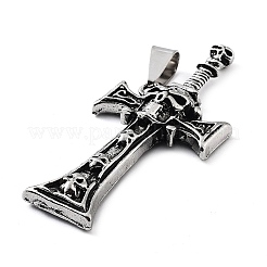 Pendentifs en alliage de style tibétain&nbsp;TIBE-L012-040AS-05