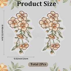 2 x Blumen-Aufnäher für Kleidung.&nbsp;DIY-GF0012-86B