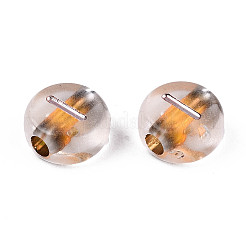 Perline acriliche di terra di Siena trasparenti&nbsp;X-MACR-T038-07B