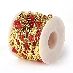 Rombo in ottone con placcatura a cremagliera e catene a maglie ovali e ad anello&nbsp;CHC-F016-10G