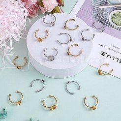 30 Stück 6 Stil 201 Edelstahl Manschettenpolster Ringfassungen&nbsp;FIND-SZ0002-73