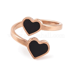 Anillo de dedo de acero inoxidable 304&nbsp;RJEW-C086-18-RG