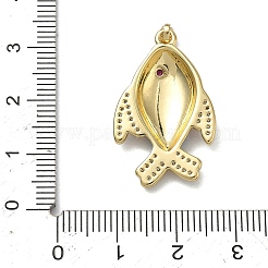 Messing micro pave klare zirkonia anhänger&nbsp;KK-H256-20G