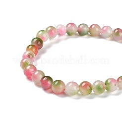 Perles de jade blanches naturelles teintes rondelles facettées&nbsp;G-D073-01C