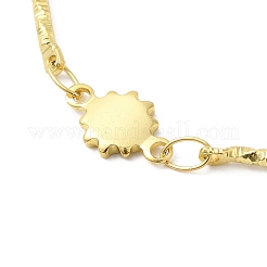Bracelets de chaîne à maillons soleil et barre en laiton pour femmes&nbsp;BJEW-G672-03G